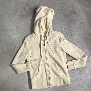 J. Crew Beige Fleece Hoodie Women’s (S)
